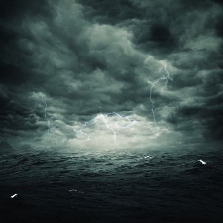 Stormy ocean, abstract natural backgrounds for your designの写真素材