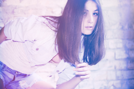 Movement, abstract female portrait for your designの写真素材