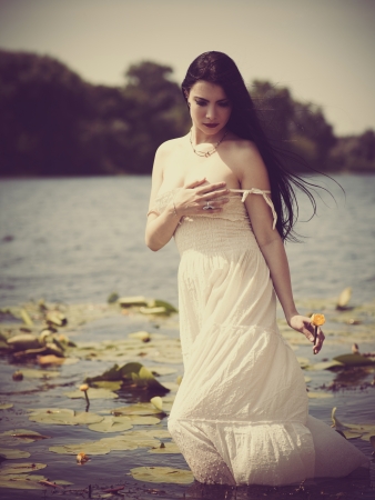 Summertime. Abstract female portrait for your designの写真素材