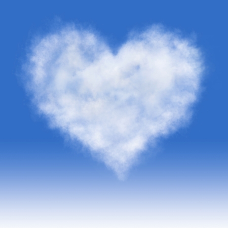 Cloudy heart. Abstract valentine backgrounds for your designの写真素材