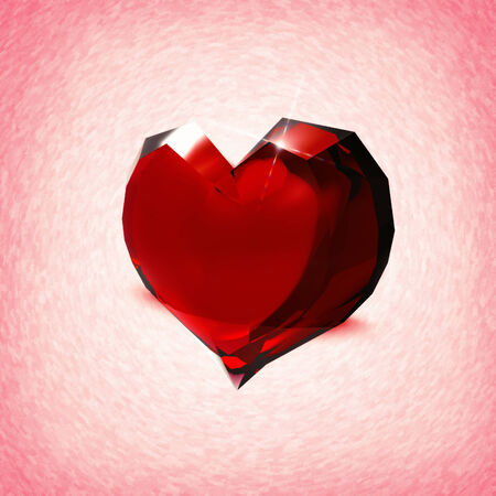 Crystal heart. Abstract valentine backgroundsの写真素材