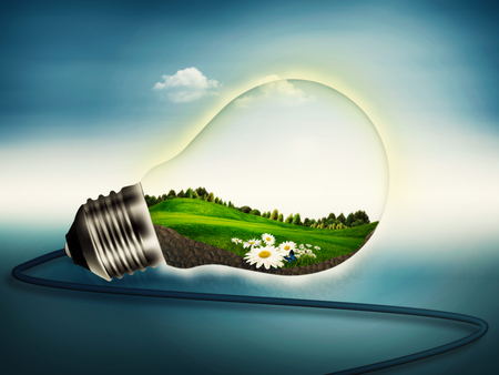 Eco Energy, abstract bower and eco backgroundsの写真素材