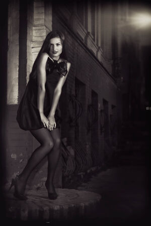 Urban Nights. Female fashion portraitの写真素材