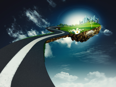 Road to another world, abstract environmental backgroundsの写真素材