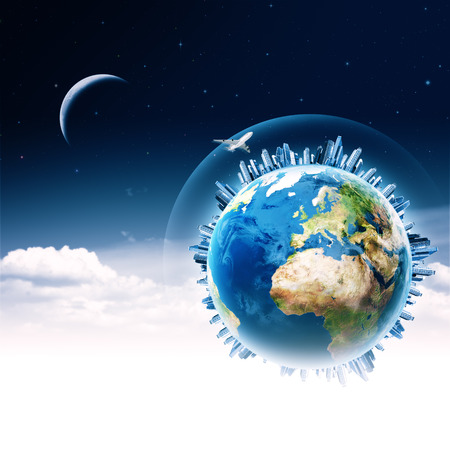 Global communications. Abstract technology and transportation backgroundsの写真素材