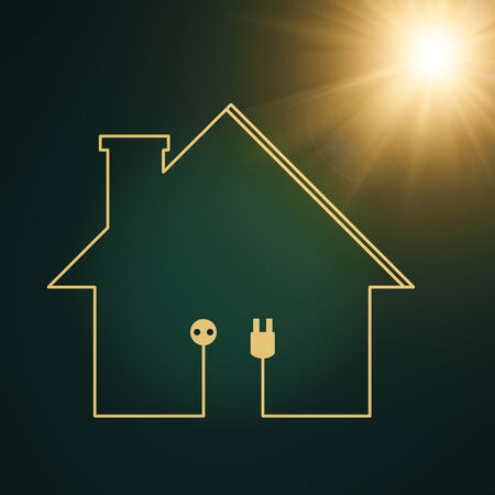 Eco House, abstract power and energy backgrounds for your designの写真素材