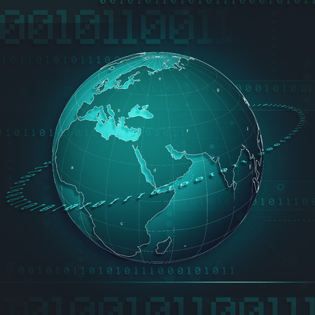 Global internet communications, abstract industrial backgrounds の写真素材