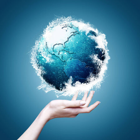 Blue Planet, abstract environmental の写真素材