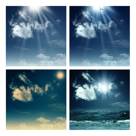 Set of assorted environmental backgrounds for your designの写真素材