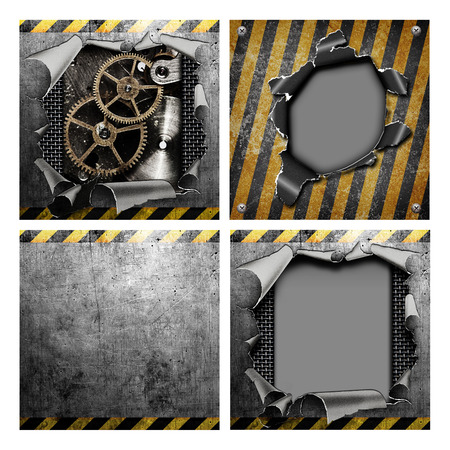 Set of industrial backgrounds for your designの写真素材