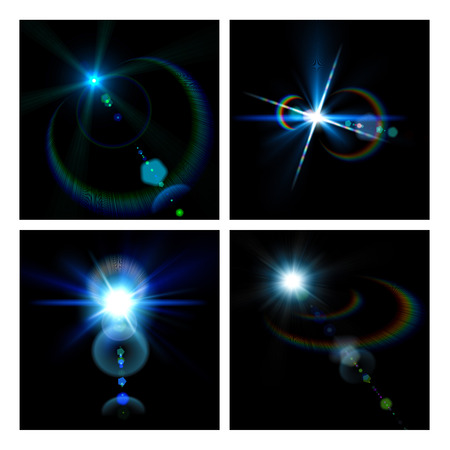 Abstract lights set for your designの写真素材