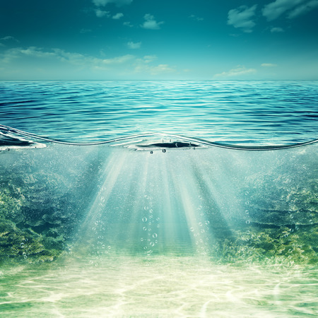 Deep blue ocean. Abstract underwater backgrounds for your design Deep blue ocean. Abstract underwater backgrounds for your design