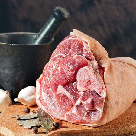 Fresh juicy ham. Abstract cuisine still life for your designの写真素材