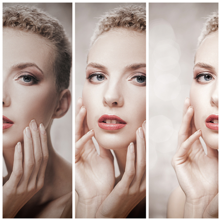 Look. Beauty female portrait Skin care conceptの写真素材