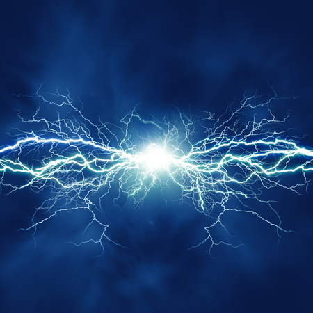 Thunder bolt, industrial and science abstract backgroundsの写真素材