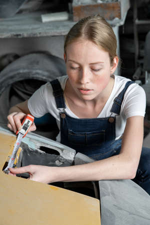 Service Station. Car tuning. Small family business conceptの写真素材