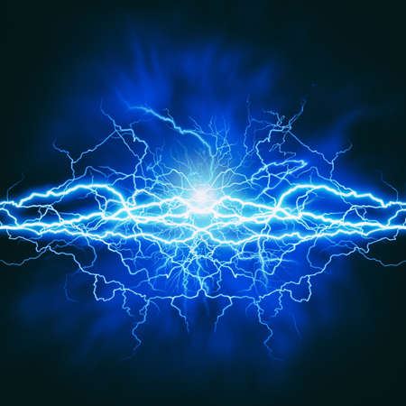 High voltage electric bolt. Teleport flash. Abstract power and energy backgroundsの写真素材