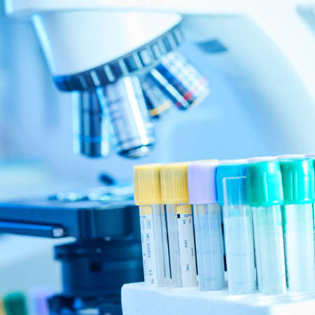 Abstract medical and science backgrounds with laboratory interiorの写真素材