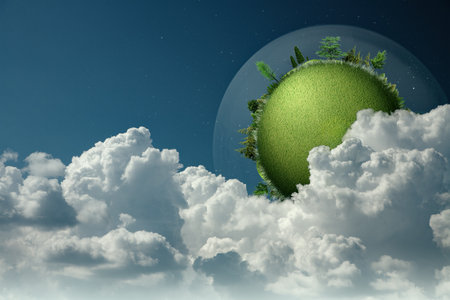 Earth is our Home. Abstract eco and environmental backgroundsの写真素材
