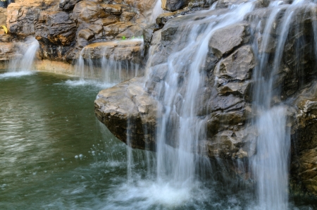 The artificial water fall in Thailandの写真素材