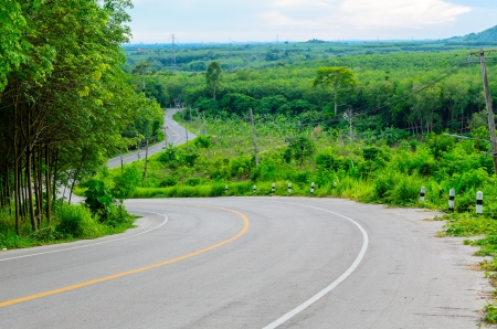 Road from the mountain, Thailandの写真素材