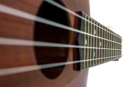 Ukelele strings with isolated on white