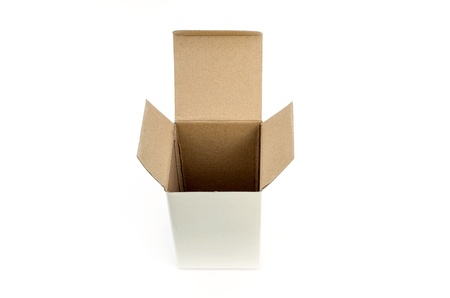 White box with isolated on white
