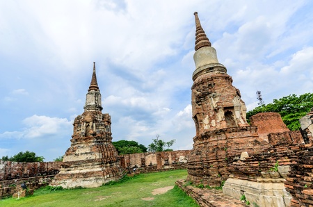 Ancient temple in Sukothai historical park, Thailandの写真素材