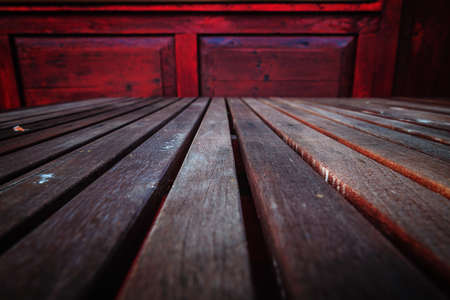 Texture of perspective Old wood floor (shallow dept of field)