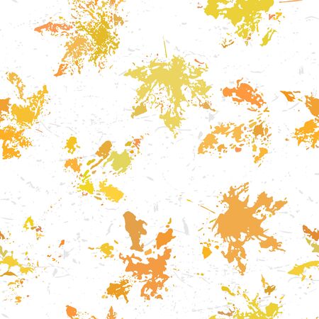 Maple leaves imprints seamless pattern on white backgroundのイラスト素材