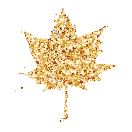 Autumn card with cute maple leafのイラスト素材