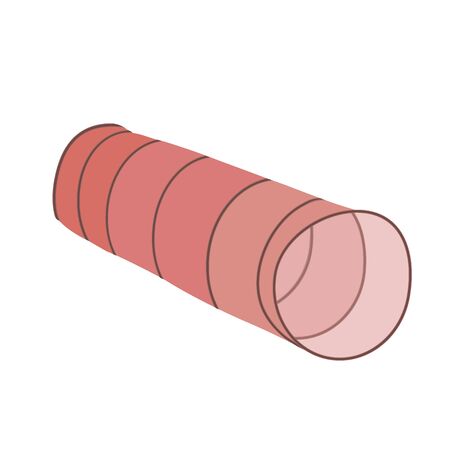 Kids toy tunnel isolated on white background. Vector illustrationのイラスト素材