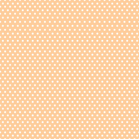 Seamless polka dots vector pattern. Small white dots on a beige backgroundのイラスト素材
