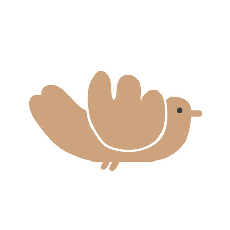 Dove bird logo vector design. Cartoon pigeon in Scandinavian styleのイラスト素材