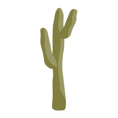 Stylish Saguaro cactus icon. Large Saguaro isolated hand graphic icon. Vector illustration.のイラスト素材