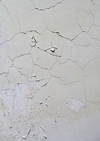 texture of shabby paint and plaster cracksの写真素材