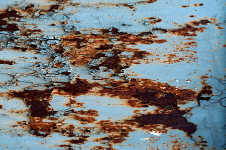 grunge texture of the old cracked paint with rust on metal background