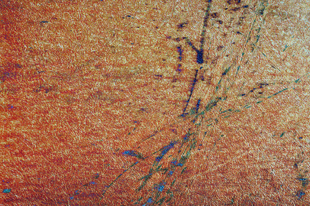 rusty metal texture in spots paint and dimplesの写真素材