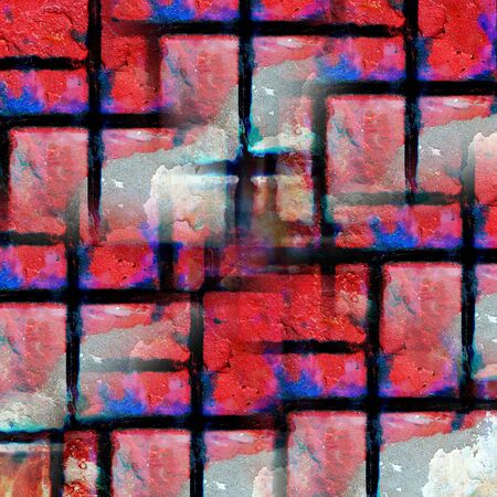 texture of shabby paint and plaster cracksの写真素材