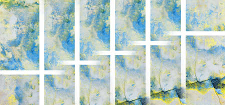 texture of shabby paint and plaster cracks backgroundの写真素材