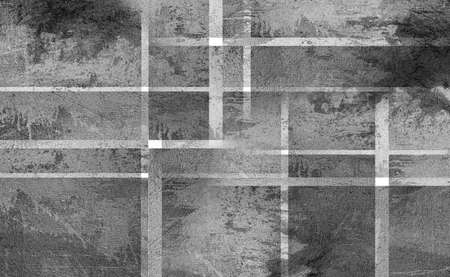 Black and white monochrome old grunge vintage weathered background abstract antique texture with retro patternの写真素材