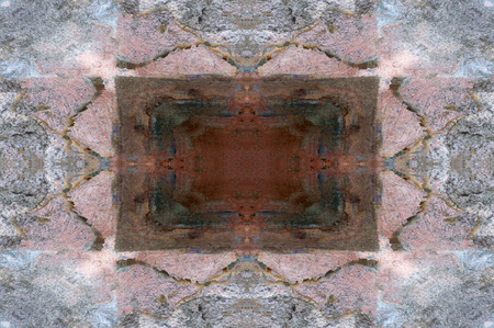 symmetrical geometrical grunge backgroundの写真素材