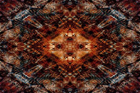 symmetrical geometrical grunge backgroundの写真素材