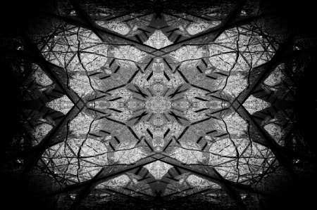 Dark Grunge Geometric Patternの写真素材
