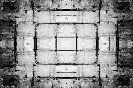 Grunge black and white scratch distress textureの写真素材