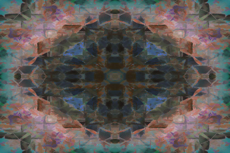 colorful mosaic of different stonesの写真素材