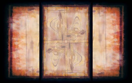 Grunge old painted exterior or interior wallの写真素材