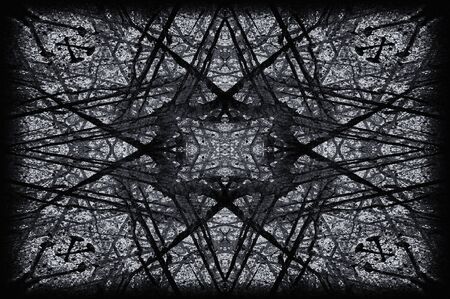 Black and white monochrome old grunge vintage weathered background abstract antique texture with retro patternの写真素材