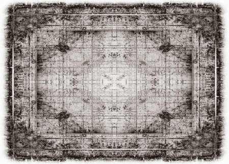 Black and white monochrome old grunge vintage weathered background abstract antique texture with...