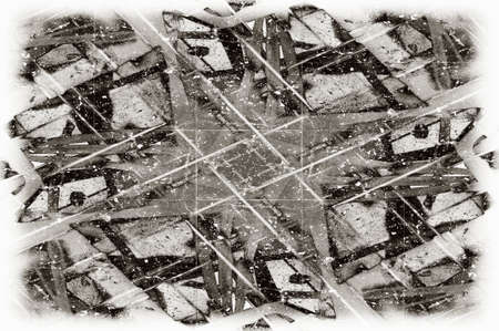 Black and white monochrome old grunge vintage weathered background abstract antique texture with...